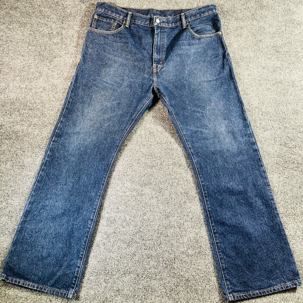 Levis 517 Jeans Mens 38x30 Blue Faded Denim Bootcut Western Cowboy Workwear Y2K